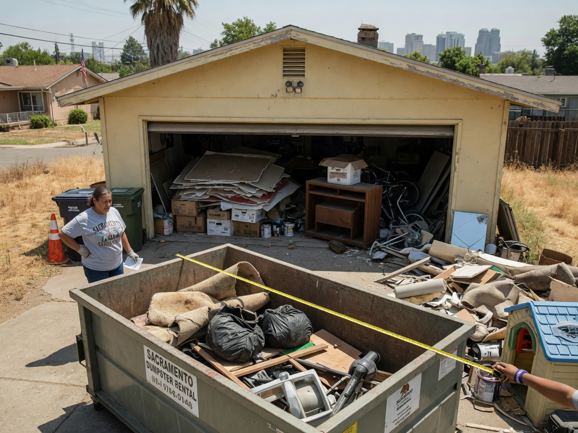 How to Size a Dumpster for a Sacramento Residential Garage Cleanout